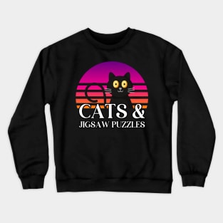 Cats & Jigsaw Puzzles Crewneck Sweatshirt